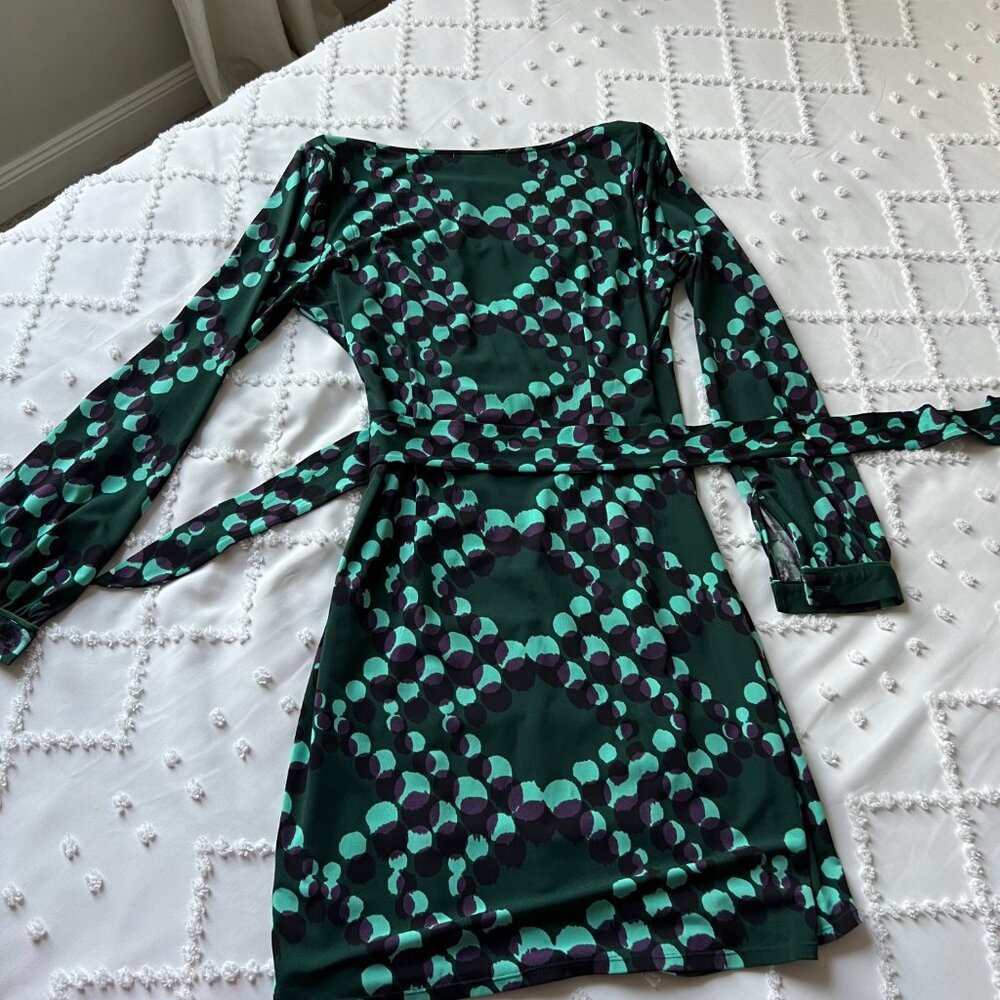 Hale Bob Faux Long-sleeved wrap dress Size Small - Picture 13 of 16